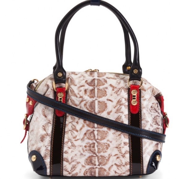 SOLD MARINO ORLANDI AUTHENTIC LEATHER REPTILE EFFECT BA - Picture 4 of 13